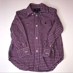 Polo Ralph Lauren boys plaid cotton poplin shirt